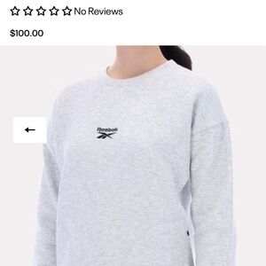 Reebok Women's Light Gray‎ Logo Sweatshirt
